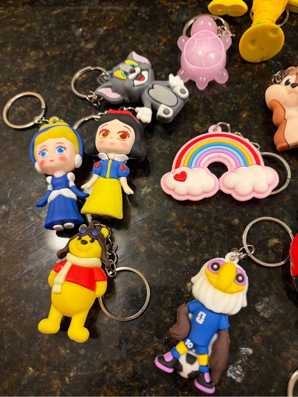 Assorted Kids Character Keychains - Colorful Cartoon Toy Set - Picture 3 of 4